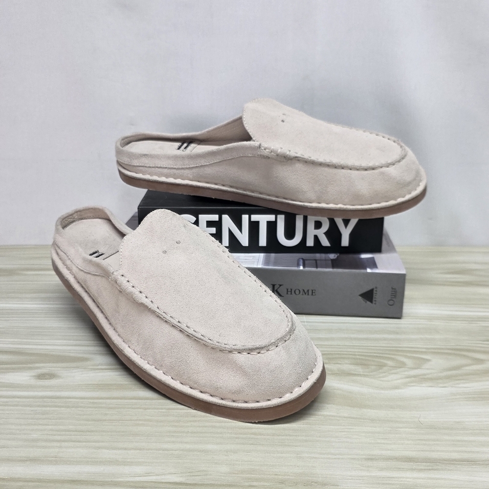 Jeffrey Campbell Cream Slip-On Loafers